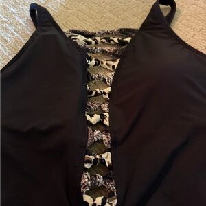 Bleu Rod Beattie Black and White One Piece Swimsuit